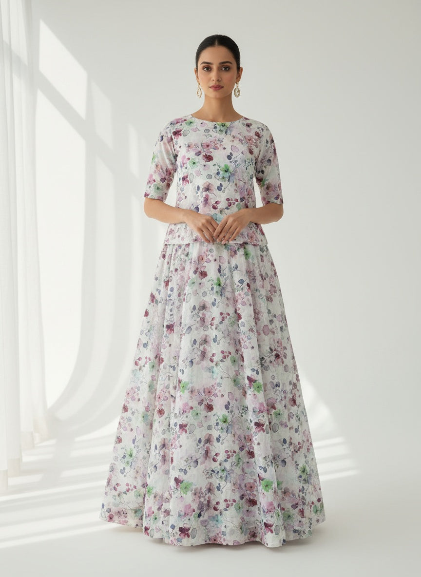 Floral Cloud – Printed Cotton Lawn 2 Piece
