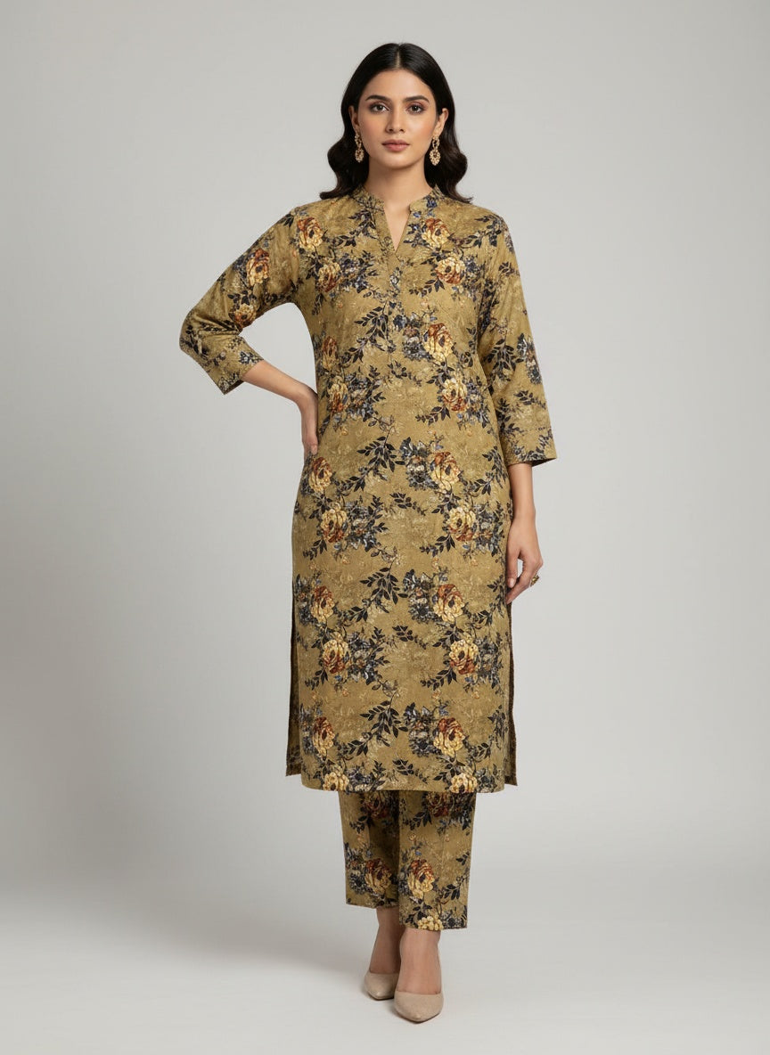 Desert Bloom – Printed Cotton Lawn 2 Piece
