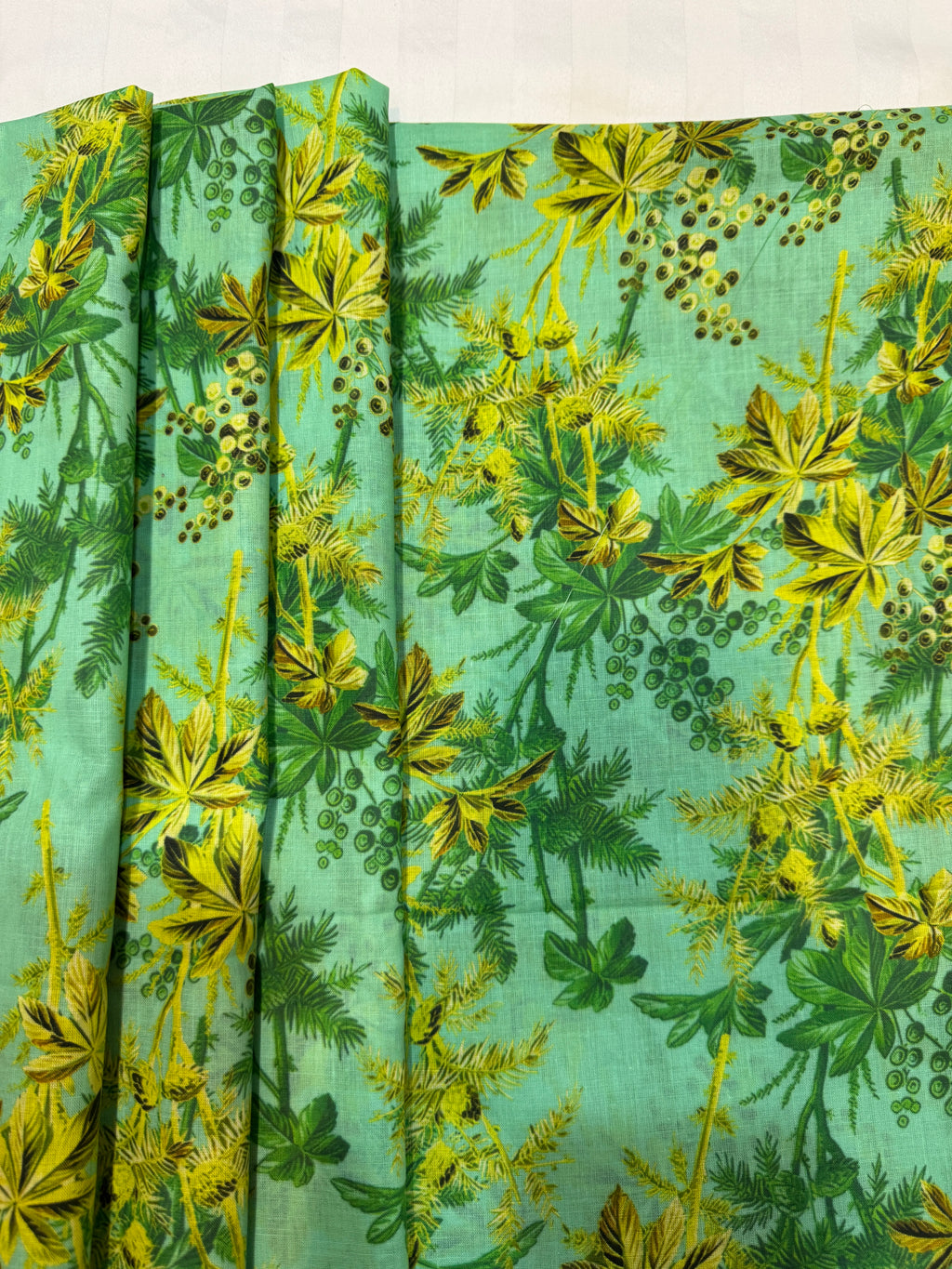 Mint Mimosa Bloom – Printed Cotton Lawn 2 Piece