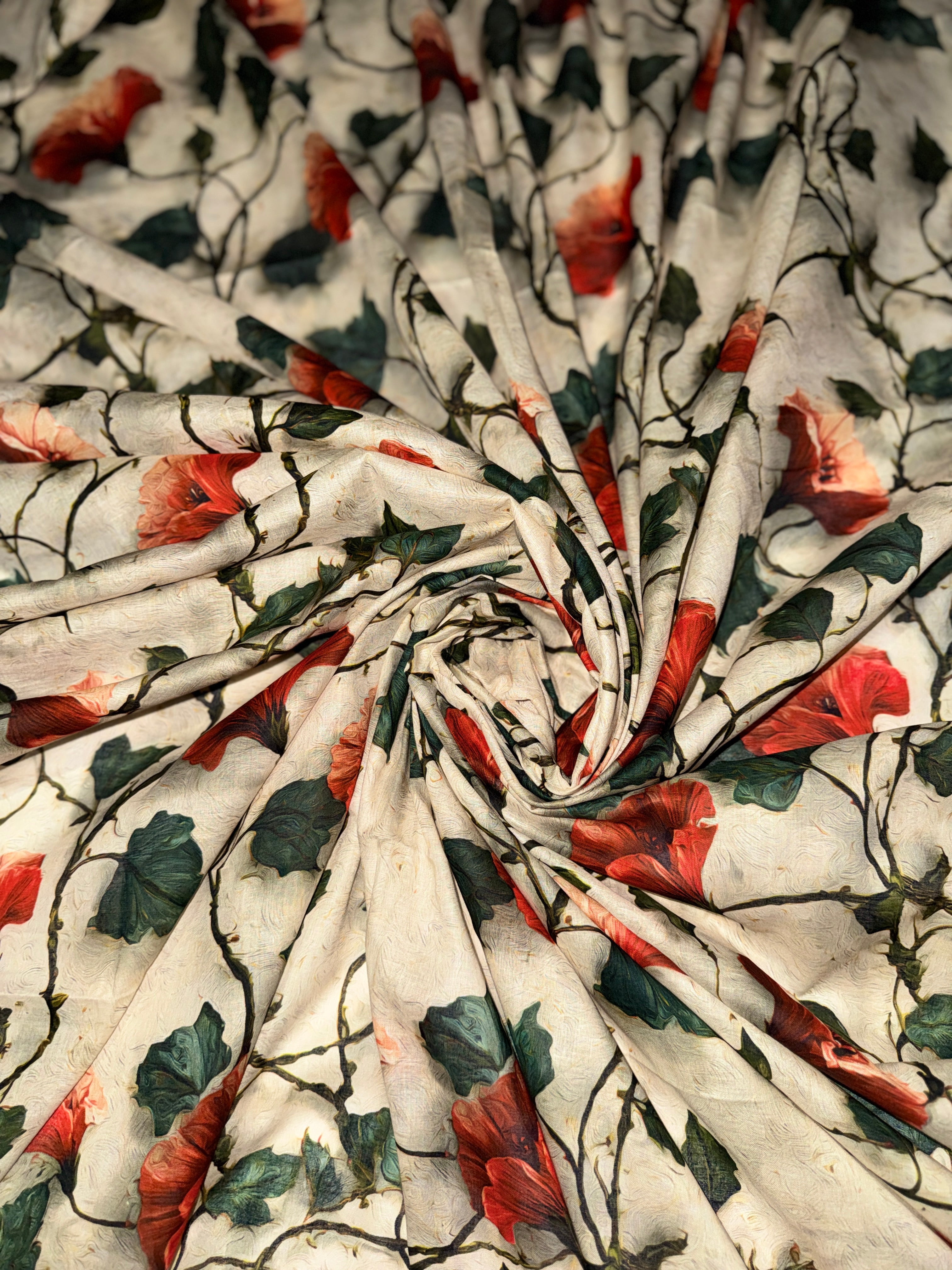 Ivory Garden Roses – Printed Cotton Lawn 2 Piece