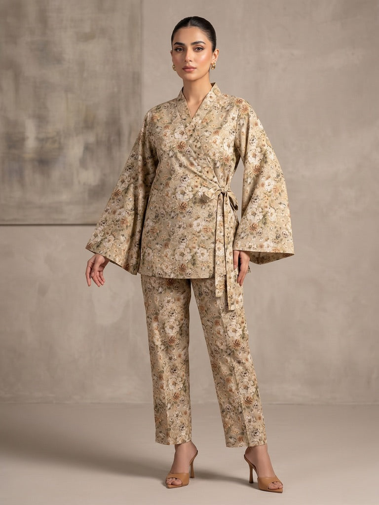 Muted Botanica – Printed Cotton Lawn 2 Piece