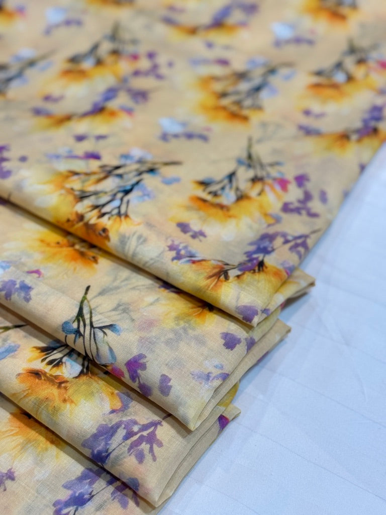 Lavender Sunshine – Printed Cotton Lawn 2 Piece