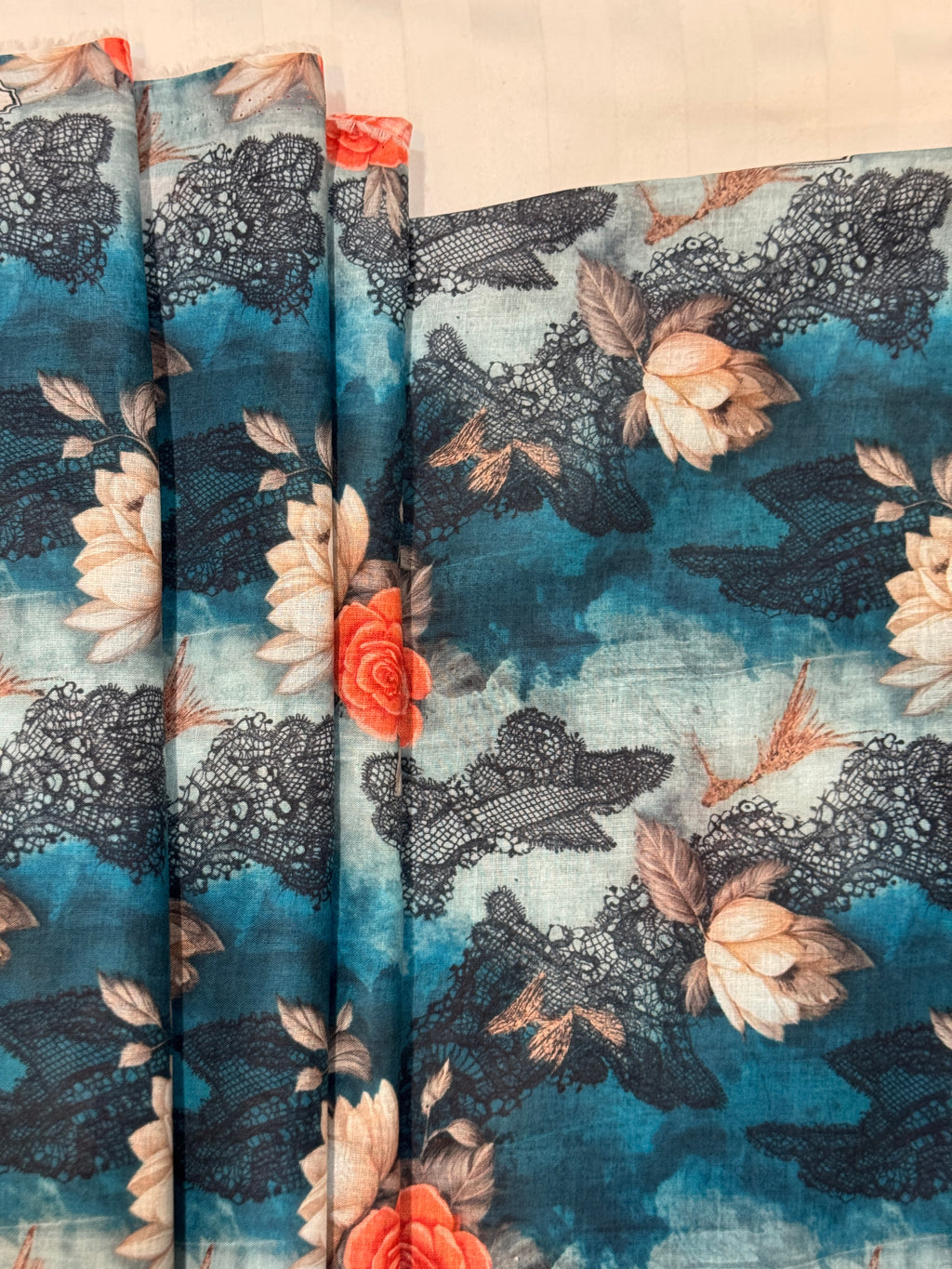 Ocean Rose – Printed Cotton Lawn 2 Piece