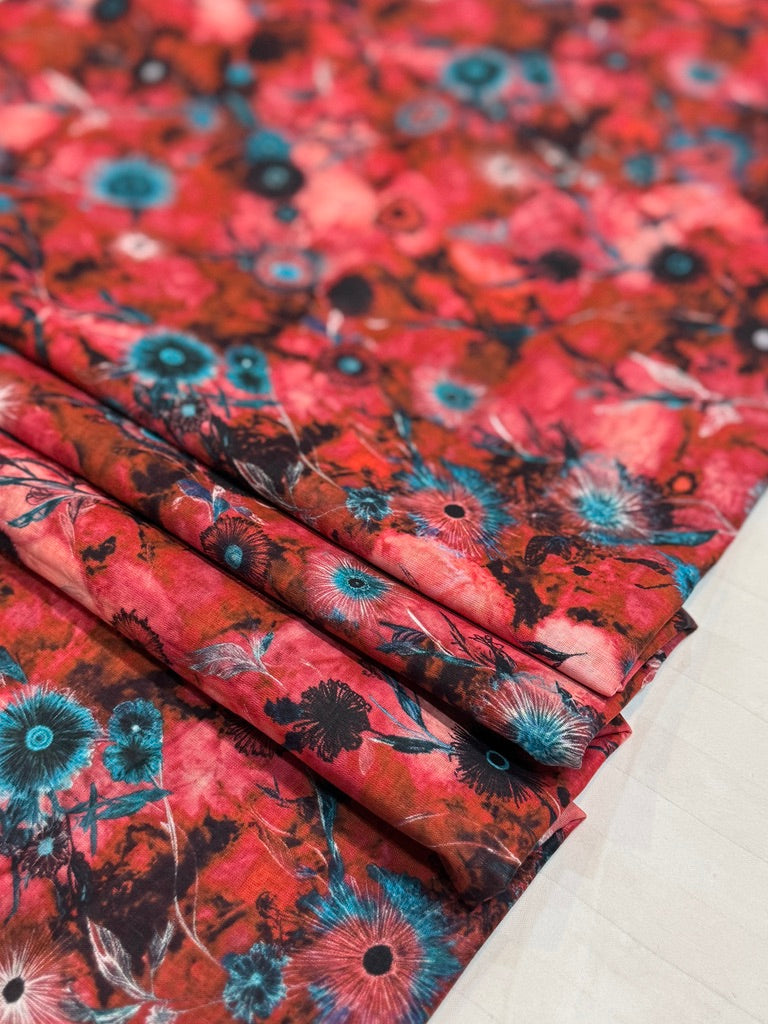 Electric Bloom – Printed Cotton Lawn 2 Piece