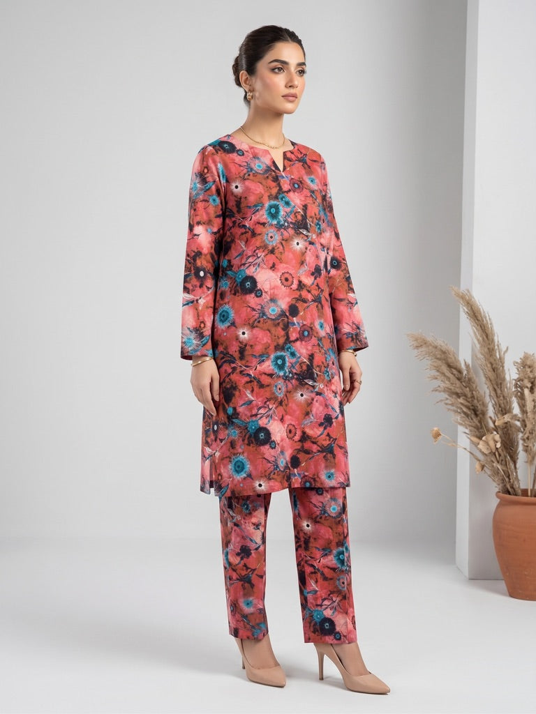 Electric Bloom – Printed Cotton Lawn 2 Piece