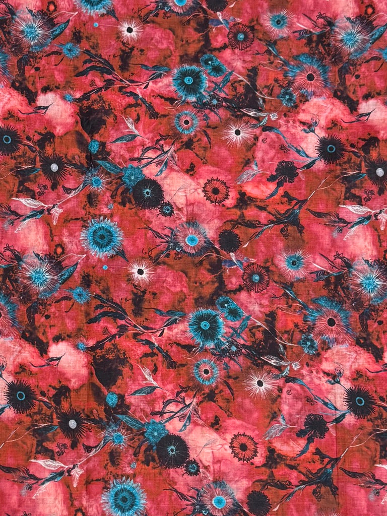 Electric Bloom – Printed Cotton Lawn 2 Piece