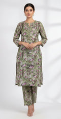 Sage Blossom – Printed Cotton Lawn 2 Piece