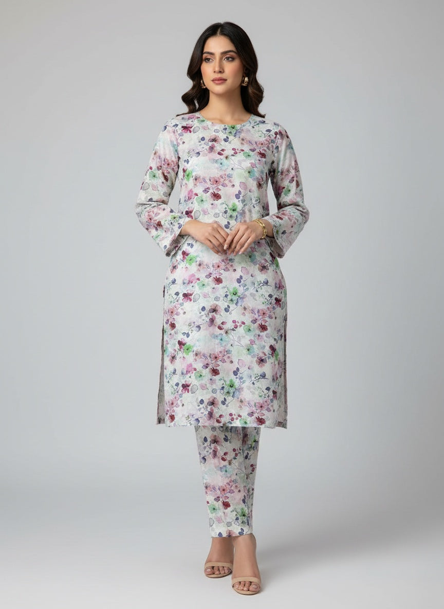 Floral Cloud – Printed Cotton Lawn 2 Piece