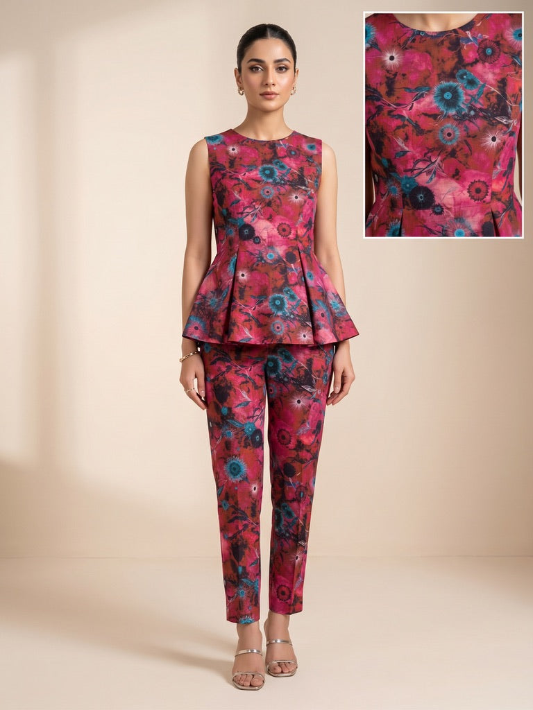 Electric Bloom – Printed Cotton Lawn 2 Piece