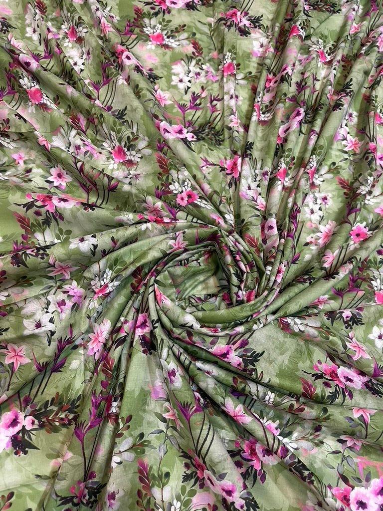 Sage Blossom – Printed Cotton Lawn 2 Piece