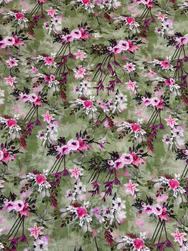 Sage Blossom – Printed Cotton Lawn 2 Piece